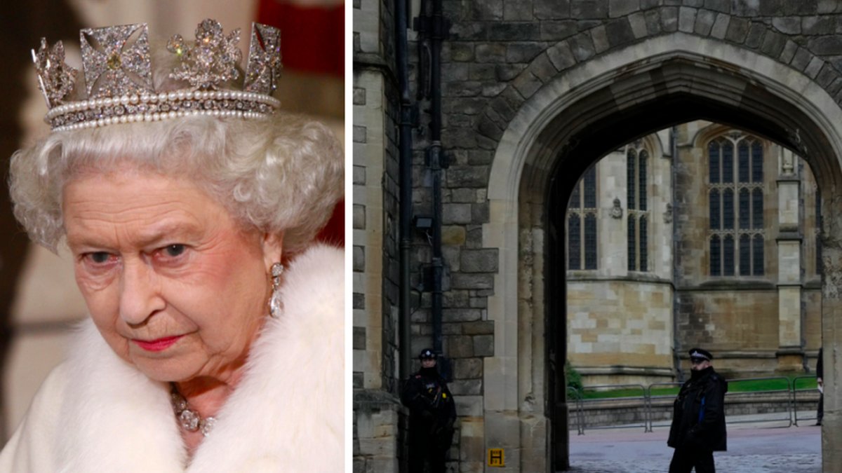 Beväpnad man gripen i slottet – där drottning Elizabeth firar jul 